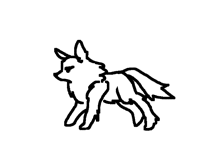 Running wolf