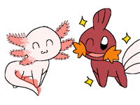 Shiny Mudkip&Axolotl (=^▽^=)
