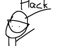 Hack man v.s noob man