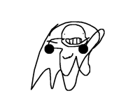 I make a ghost and meme sans