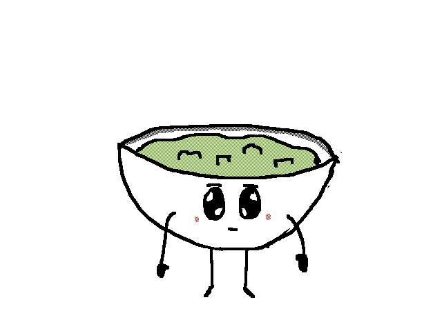 The bowl of soup