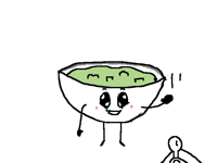 The bowl of soup