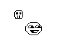 PixelANIMS: skull and peedo face
