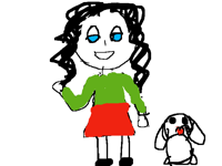 my sisters first animation and digital art