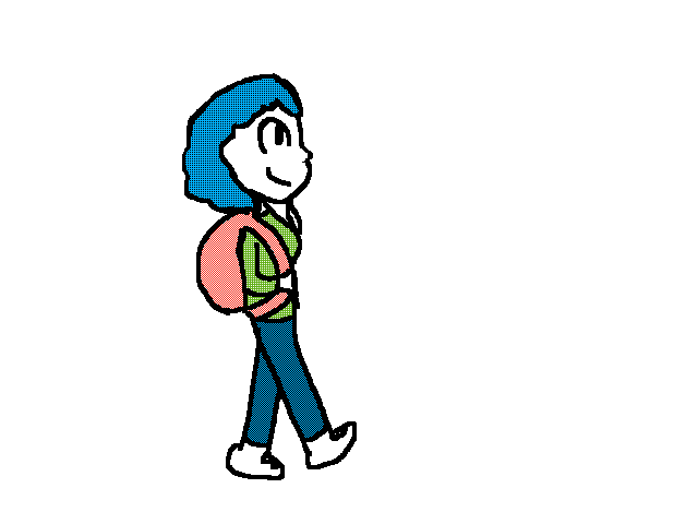 Colored walk cycle!