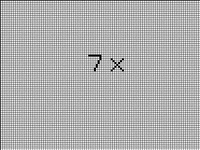 Pixel size-7X or 4X