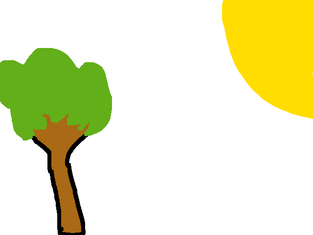 One leaf falling from one tree