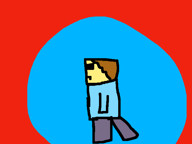Angry , walking Minecraft Steve
