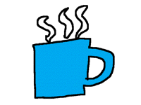 Steam and color coffe