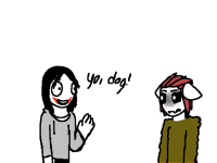 dog with hands