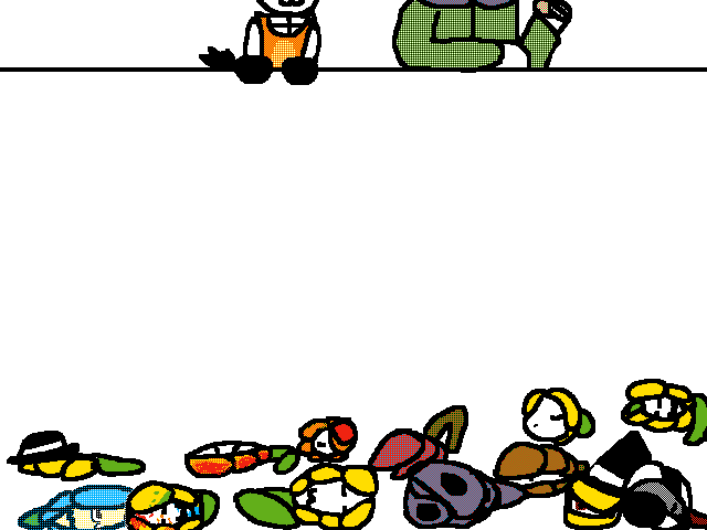 LOOKIT AWL DOSE CHIKEN nuggets.