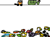 LOOKIT AWL DOSE CHIKEN nuggets.