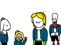 People Wearing Sans' Clothing