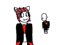 impasta and snapo in tux