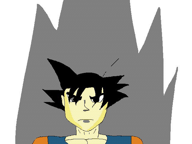 Goku transforming