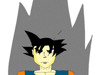 Goku transforming