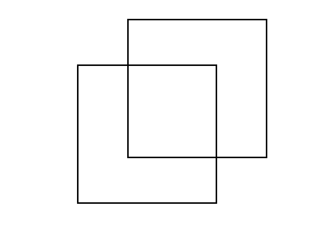 Which square is in front?