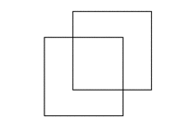 Which square is in front?