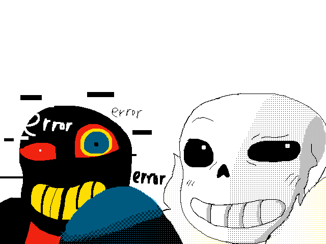 Undertale error and classic sans art