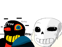 Undertale error and classic sans art