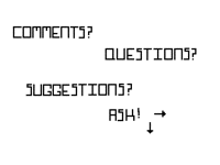 Suggestions?  Requests?