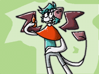 just your local demon wearing a poncho uwu