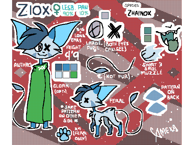 Ziox (Fursona) || Official Ref. Sheet 2018