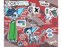 Ziox (Fursona) || Official Ref. Sheet 2018