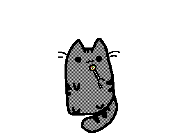 Pusheen with lolipop