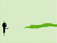 Laser beam (green)