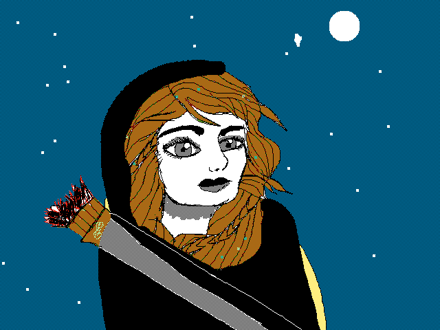 The girl with bow and arrows