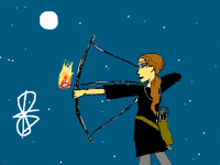 The girl with the bow and arrows