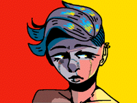 drawing process: cold eyes