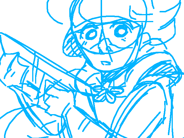 Drawing process: flaming stars