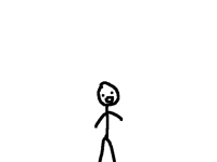 Jumping stick man