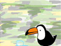 Toucan vs ice cube