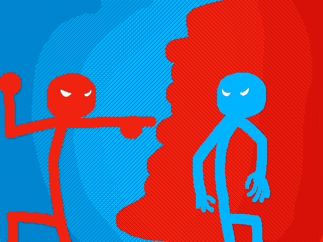 Stick figure fight