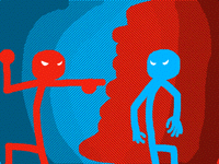 Stick figure fight