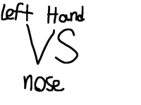 Left hand VS nose