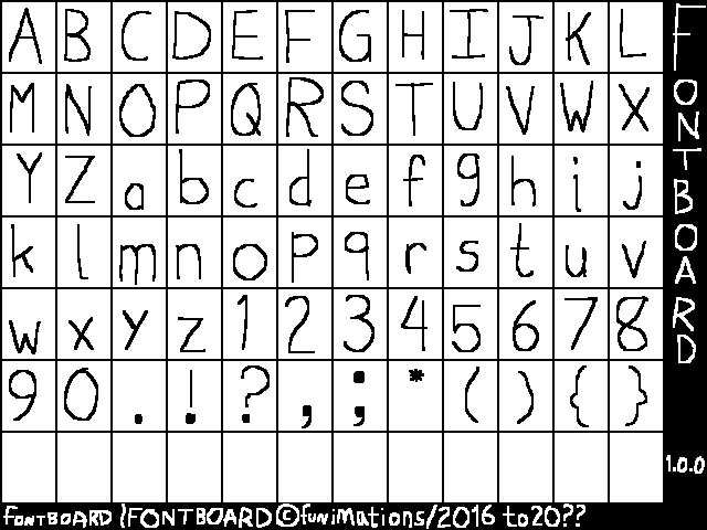 Font board  font