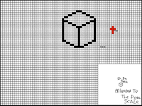 3d cube enlarged