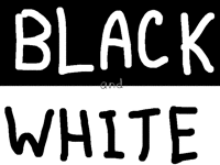 black and white