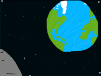 Earth and moon