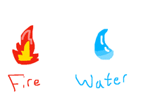 I need a fire oc and a water oc (animal plz)