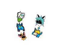 All my wolf OCs (chibi)