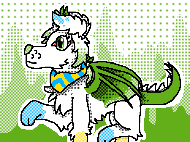 Green wolf form
