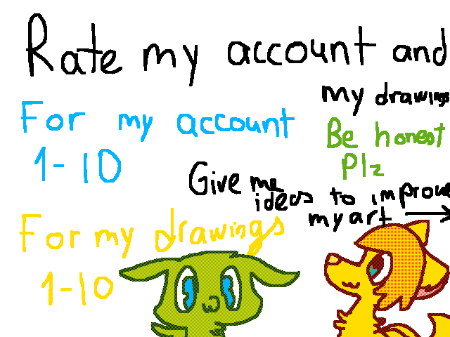 Rate my account and my drawings