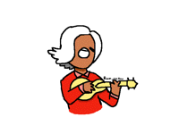 Ukulele lady plays :3