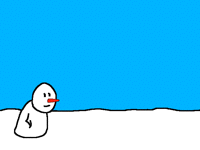 When snowmen get bored!