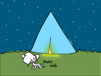 Part of le campin for Toffee's senpai